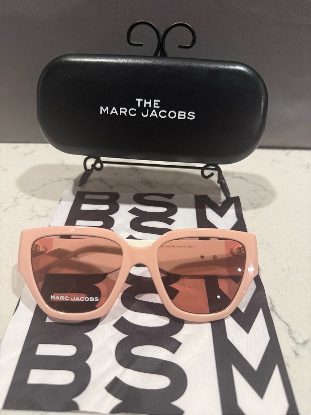 Marc Jacobs Blush Pink Oversized Square Sunglasses